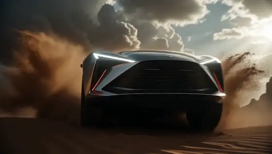 Example video by Seedance 2.0: desert storm — automotive