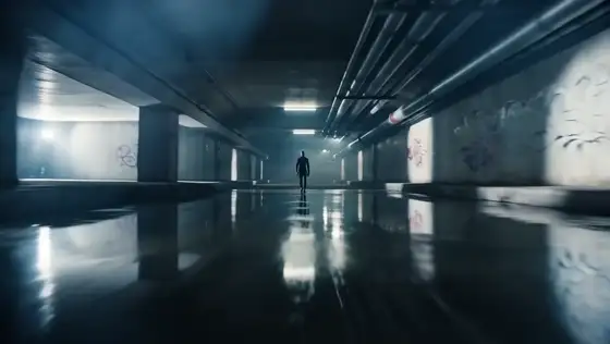 Example video by Seedance 2.0: underground tunnel — rap