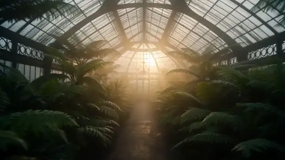 Example video by Seedance 2.0: misty greenhouse of ferns