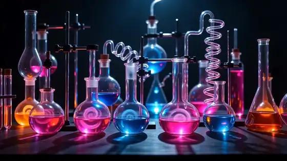 Example video by Seedance 2.0: liquids swirling in laboratory glass