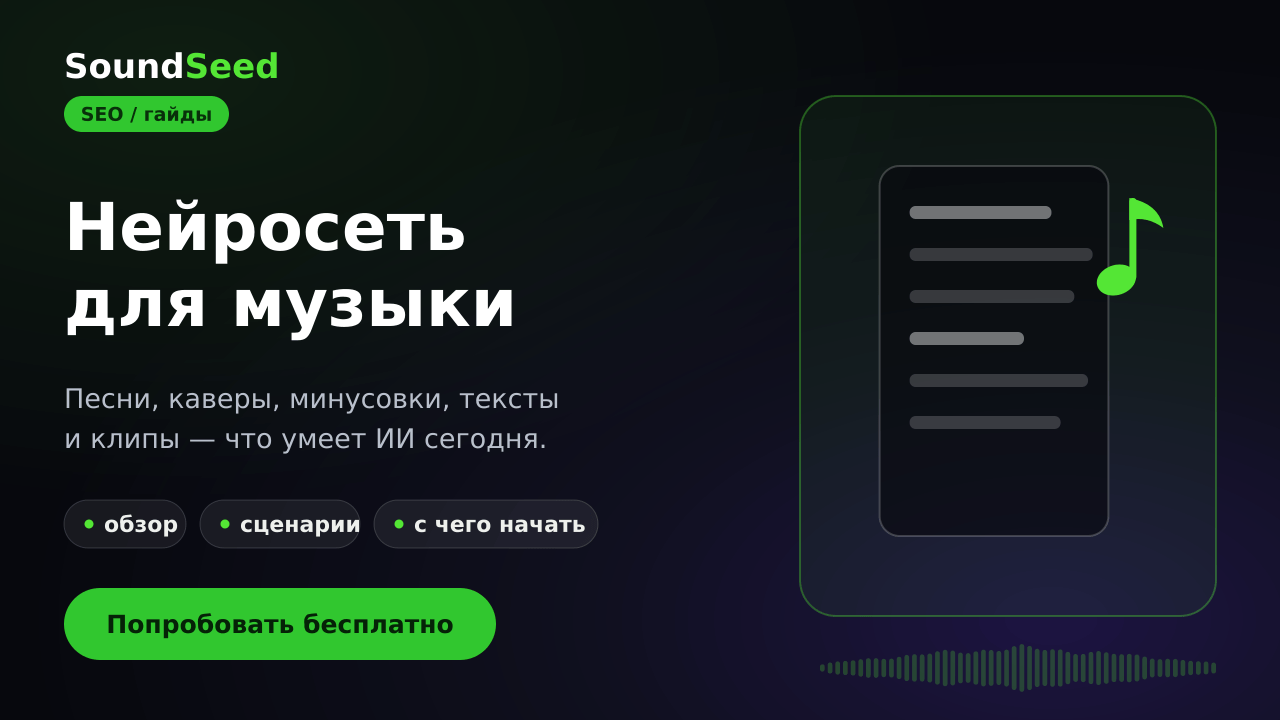 Возможности нейросети для музыки SoundSeed