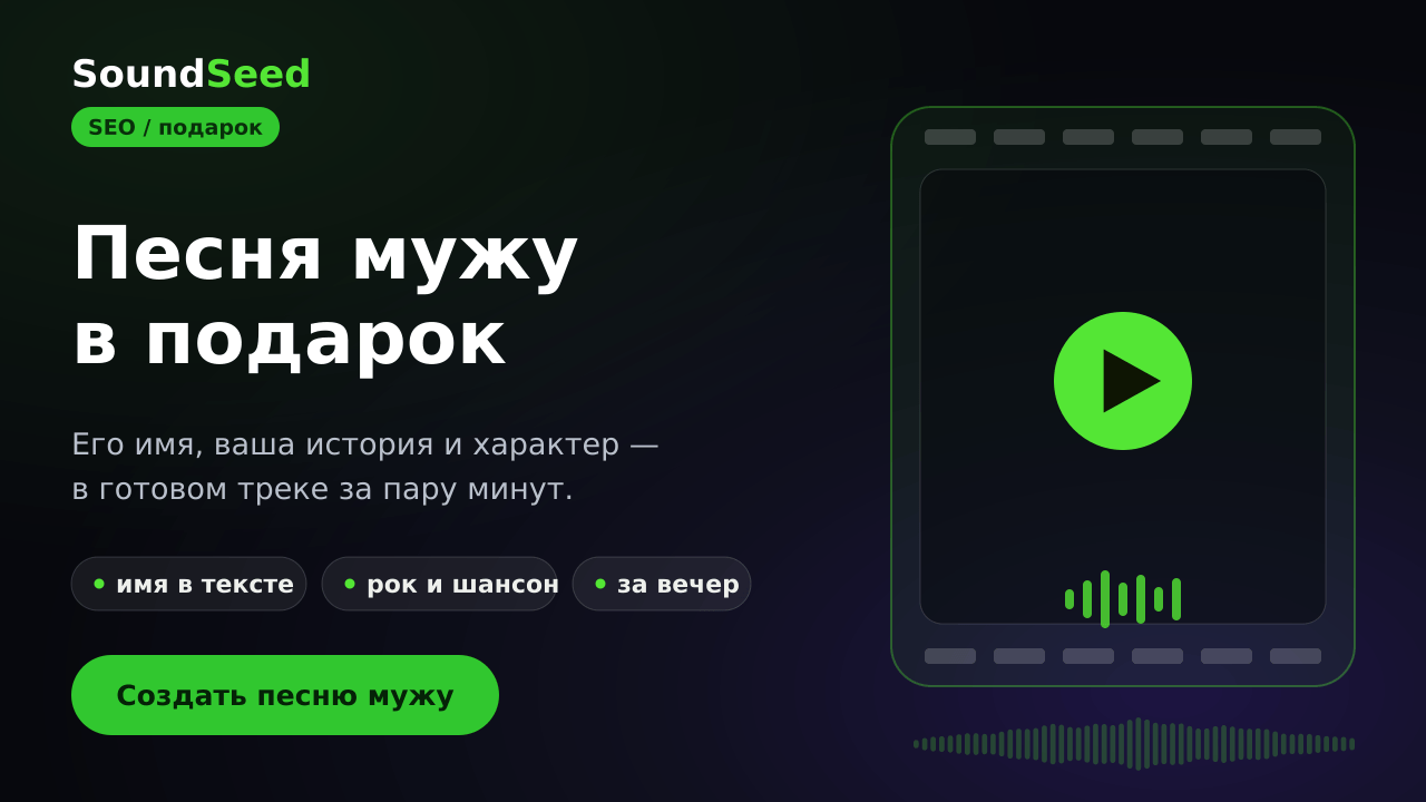Создание персональной песни мужу в SoundSeed