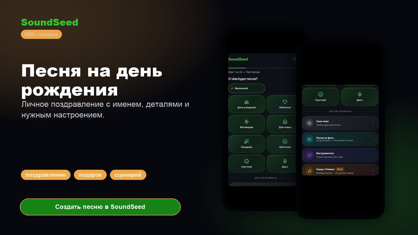 Создание музыкального поздравления на день рождения в SoundSeed