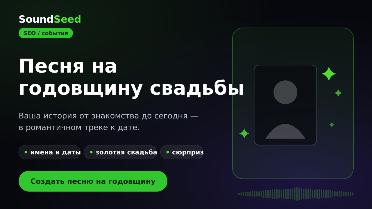 Песня к годовщине свадьбы в SoundSeed