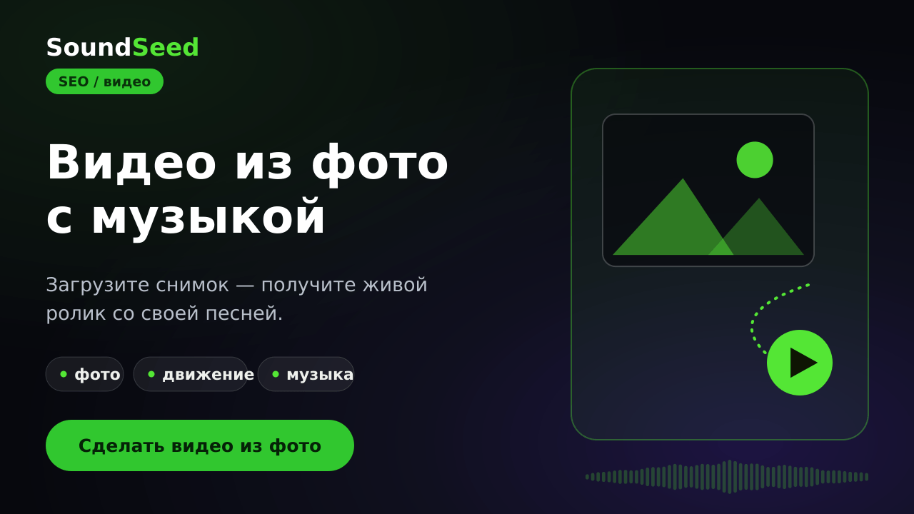 Превращение фотографии в видео с музыкой в SoundSeed